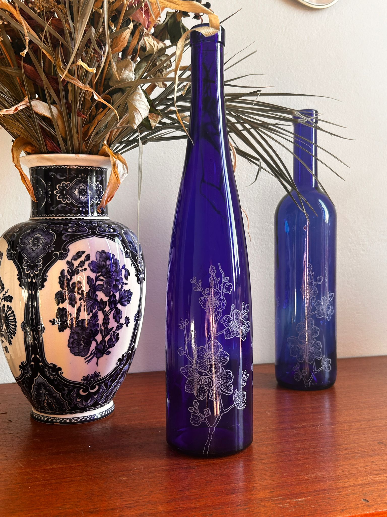 Bouteilles orchidées 